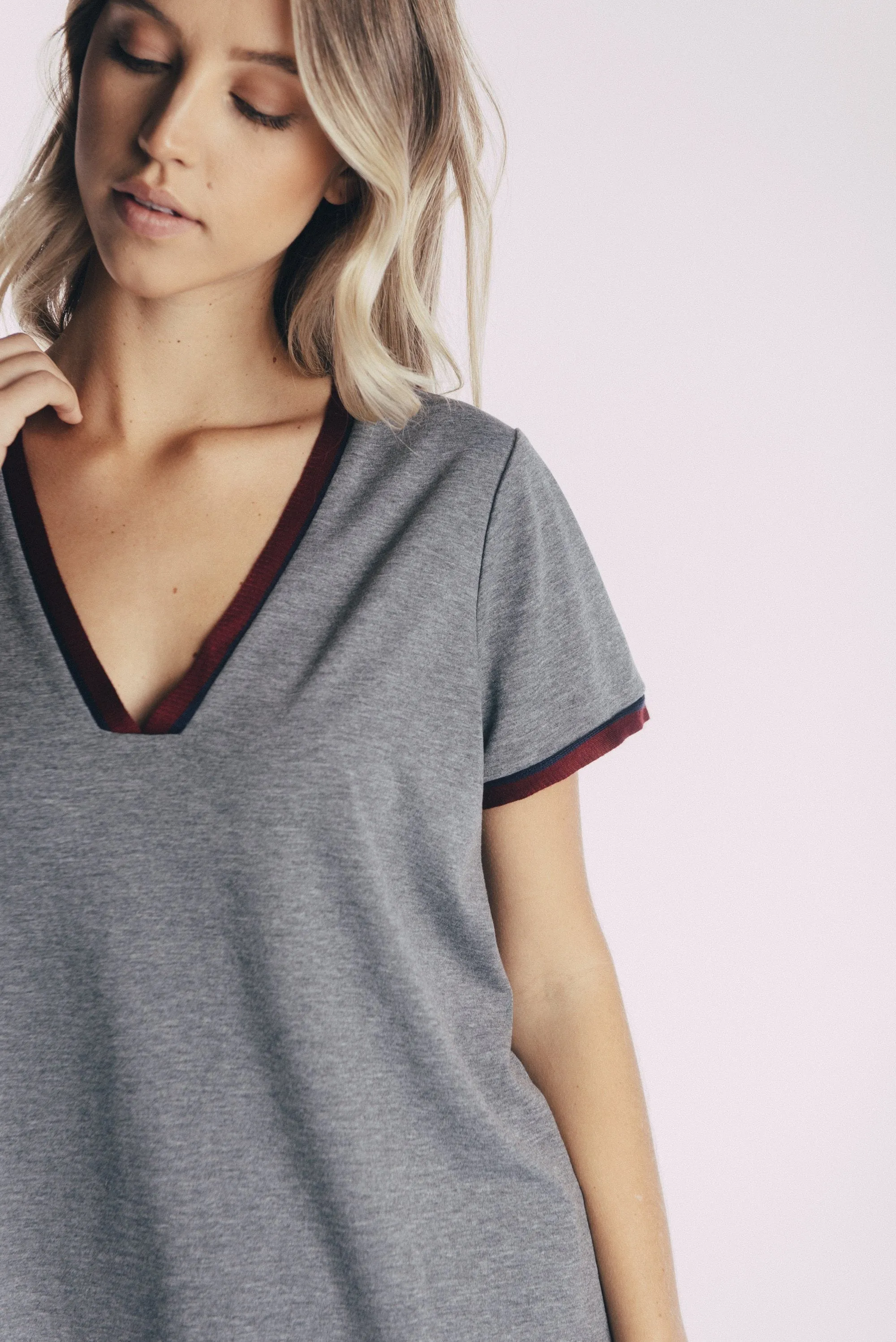 Retro V neck top