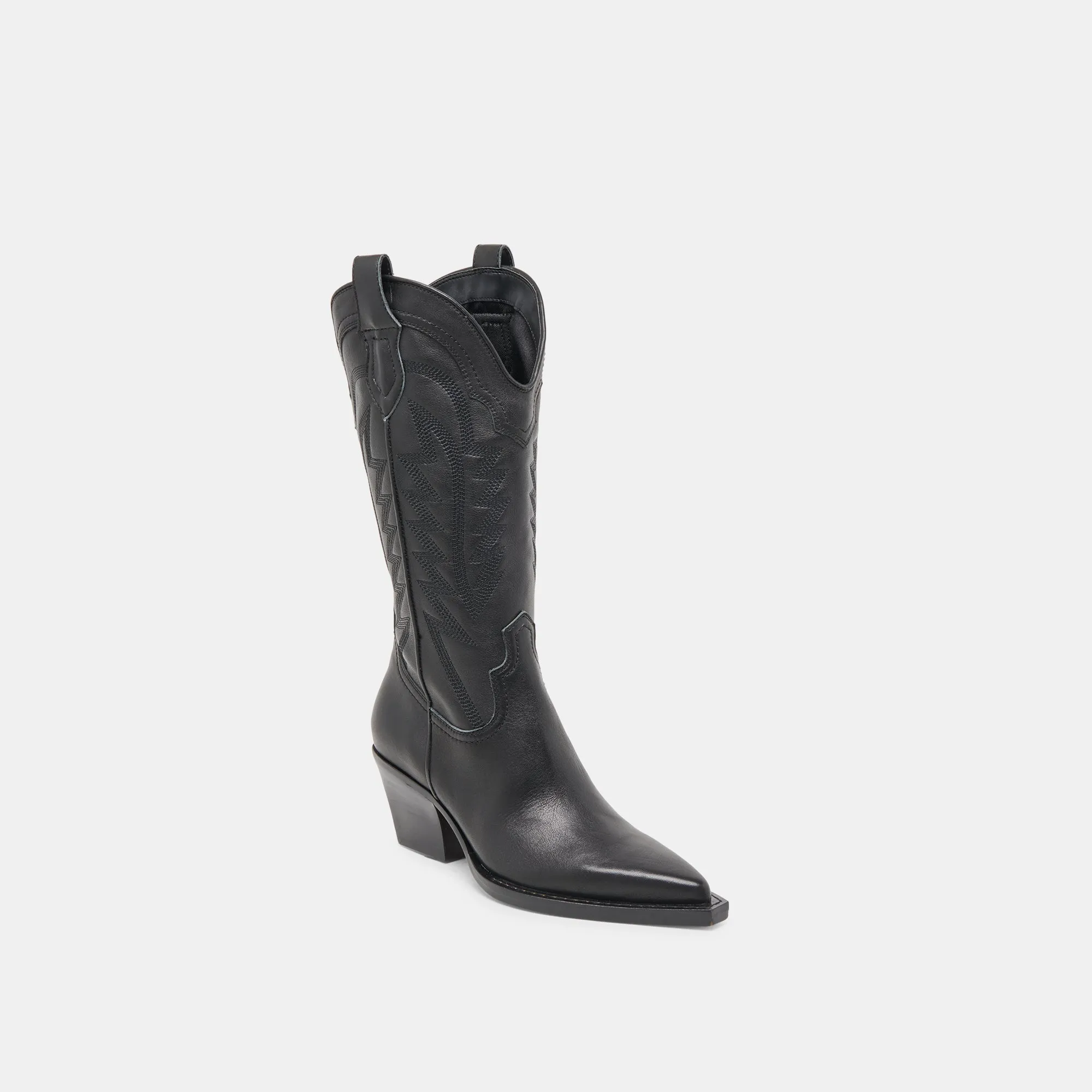 RYLAND BOOTS BLACK LEATHER