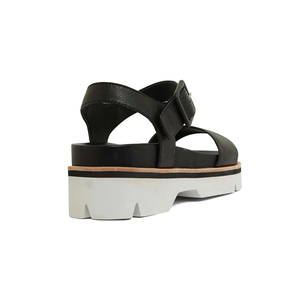 Samara Sandal in Black Leather