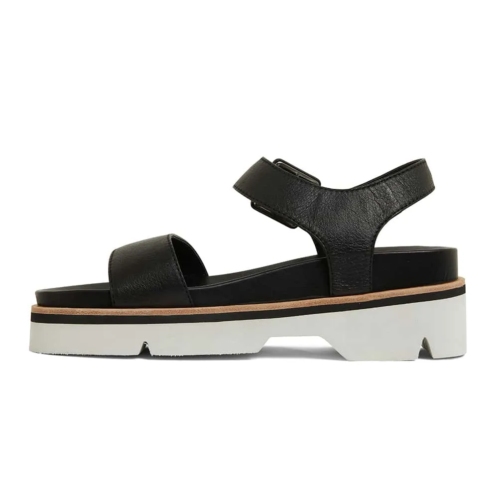 Samara Sandal in Black Leather