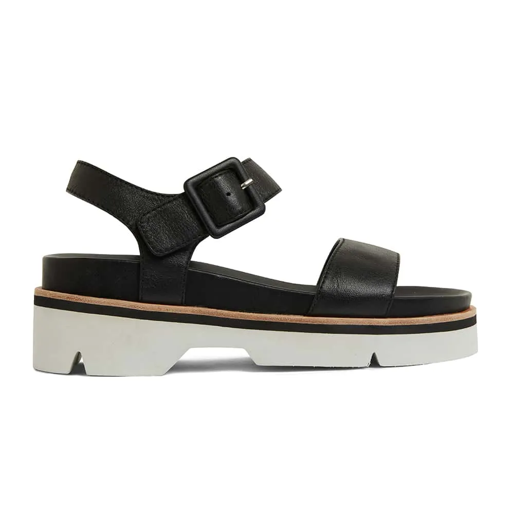 Samara Sandal in Black Leather