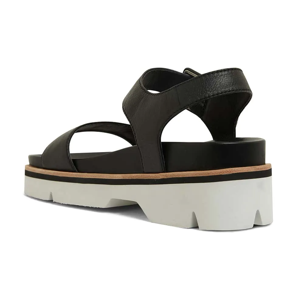 Samara Sandal in Black Leather