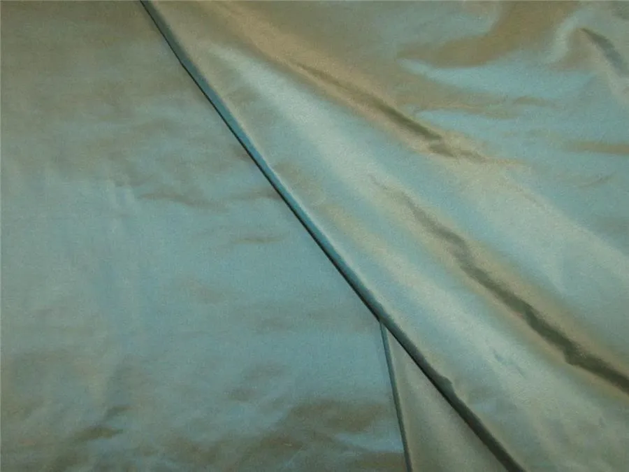 Silk taffeta 40 mm heavy weight Iridescent blue x beige fabric 54&quot; wide*TAF285