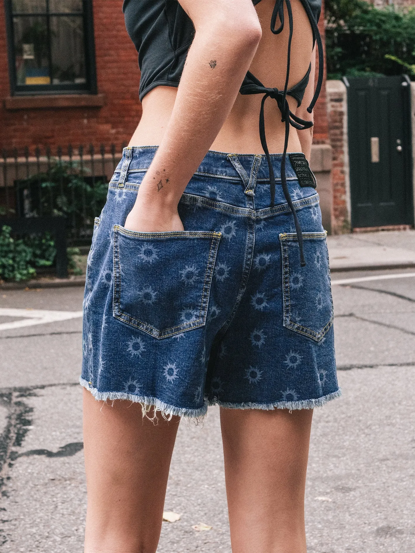 Stone Step High Rise Shorts - Vintage