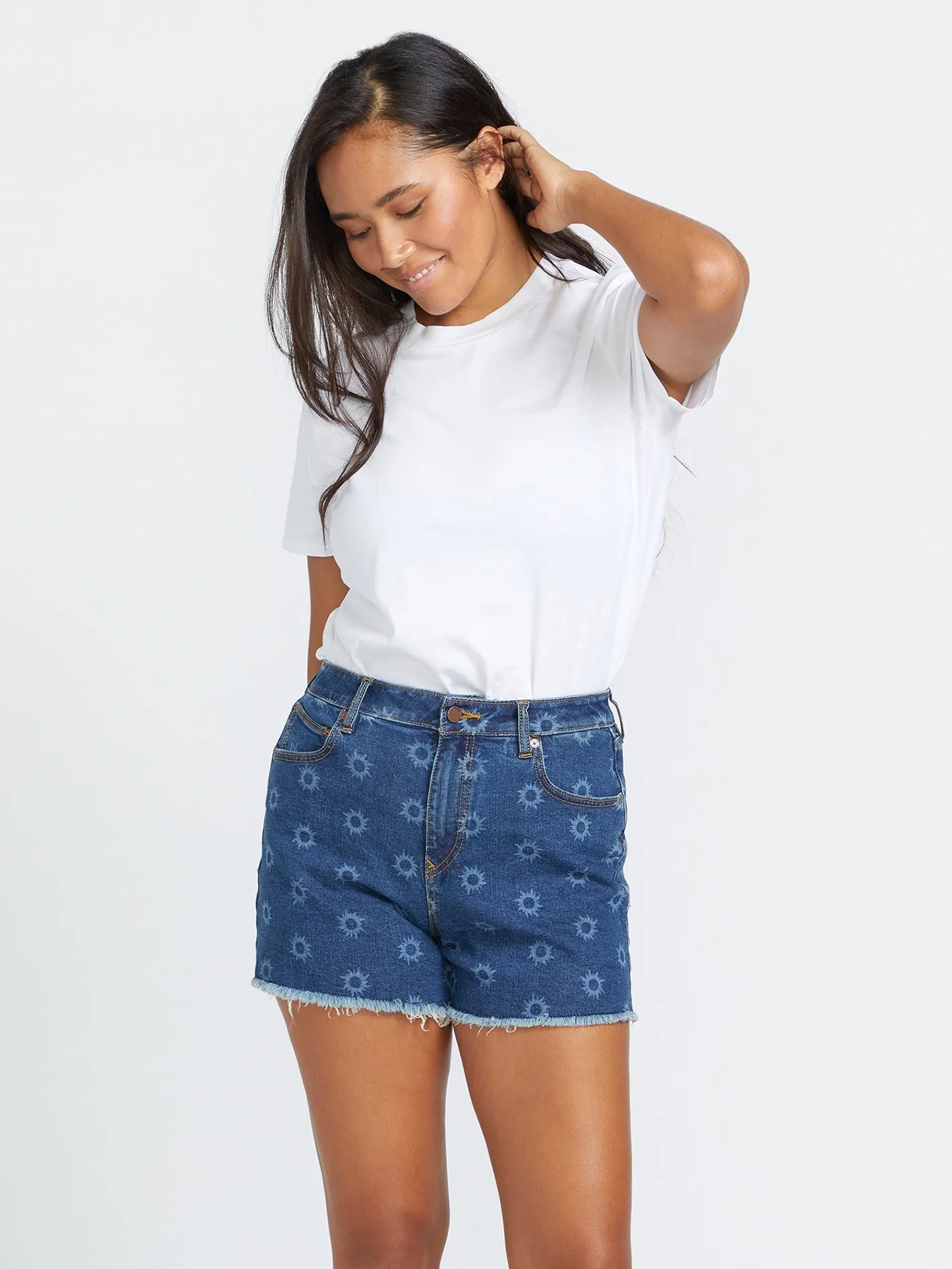 Stone Step High Rise Shorts - Vintage