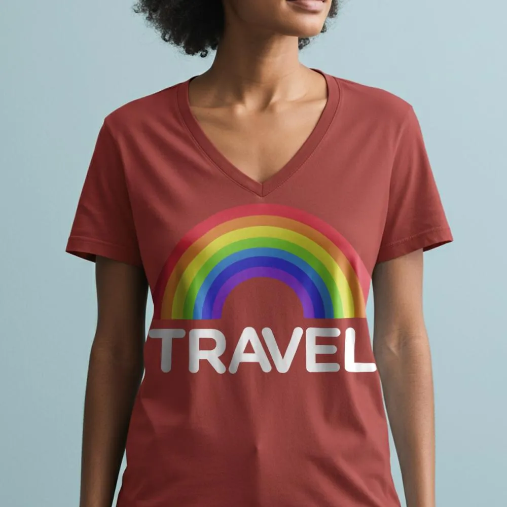 Travel Pride - Women's V-Neck T-Shirt