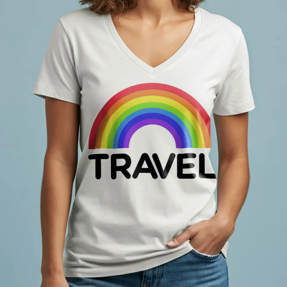 Travel Pride - Women's V-Neck T-Shirt