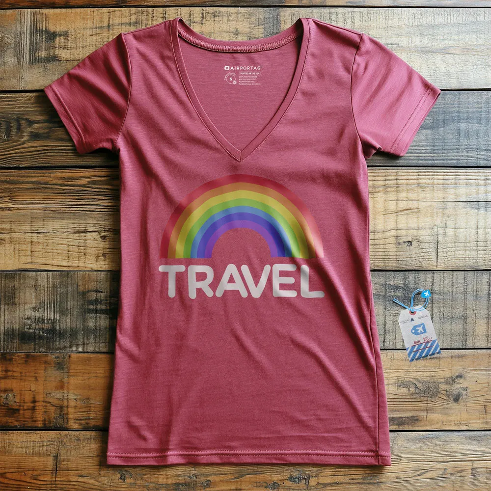 Travel Pride - Women's V-Neck T-Shirt