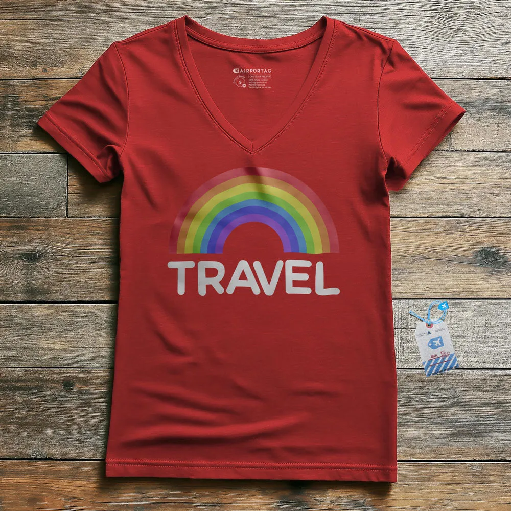 Travel Pride - Women's V-Neck T-Shirt