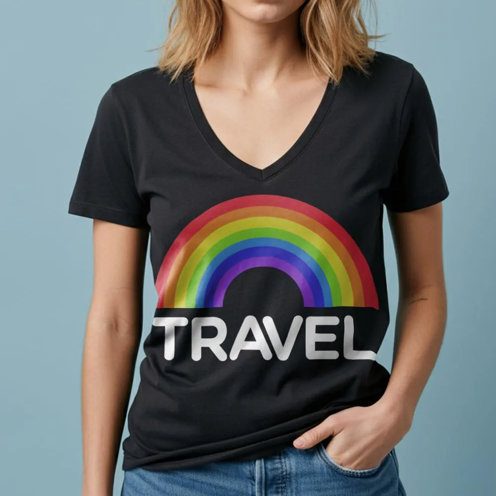 Travel Pride - Women's V-Neck T-Shirt