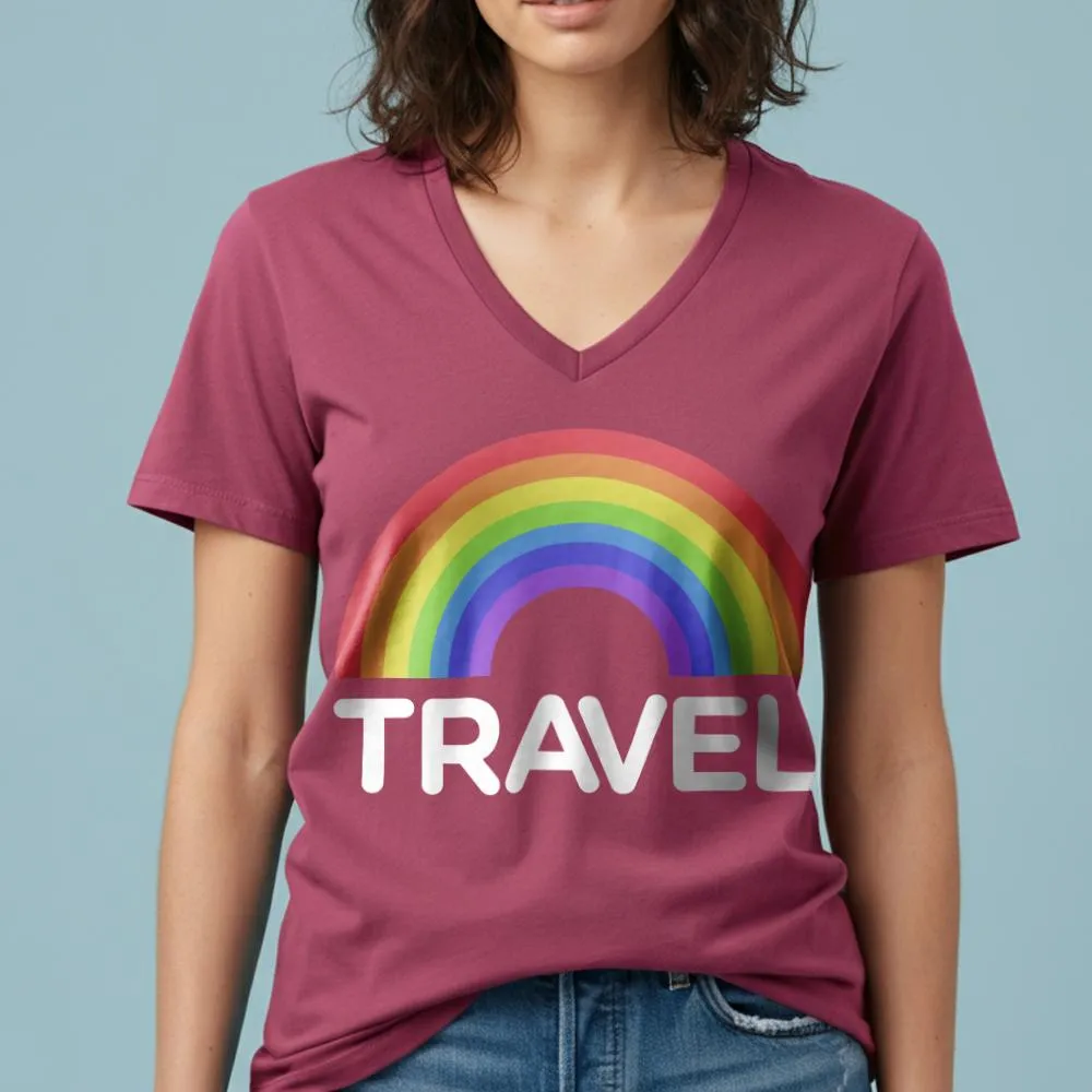 Travel Pride - Women's V-Neck T-Shirt