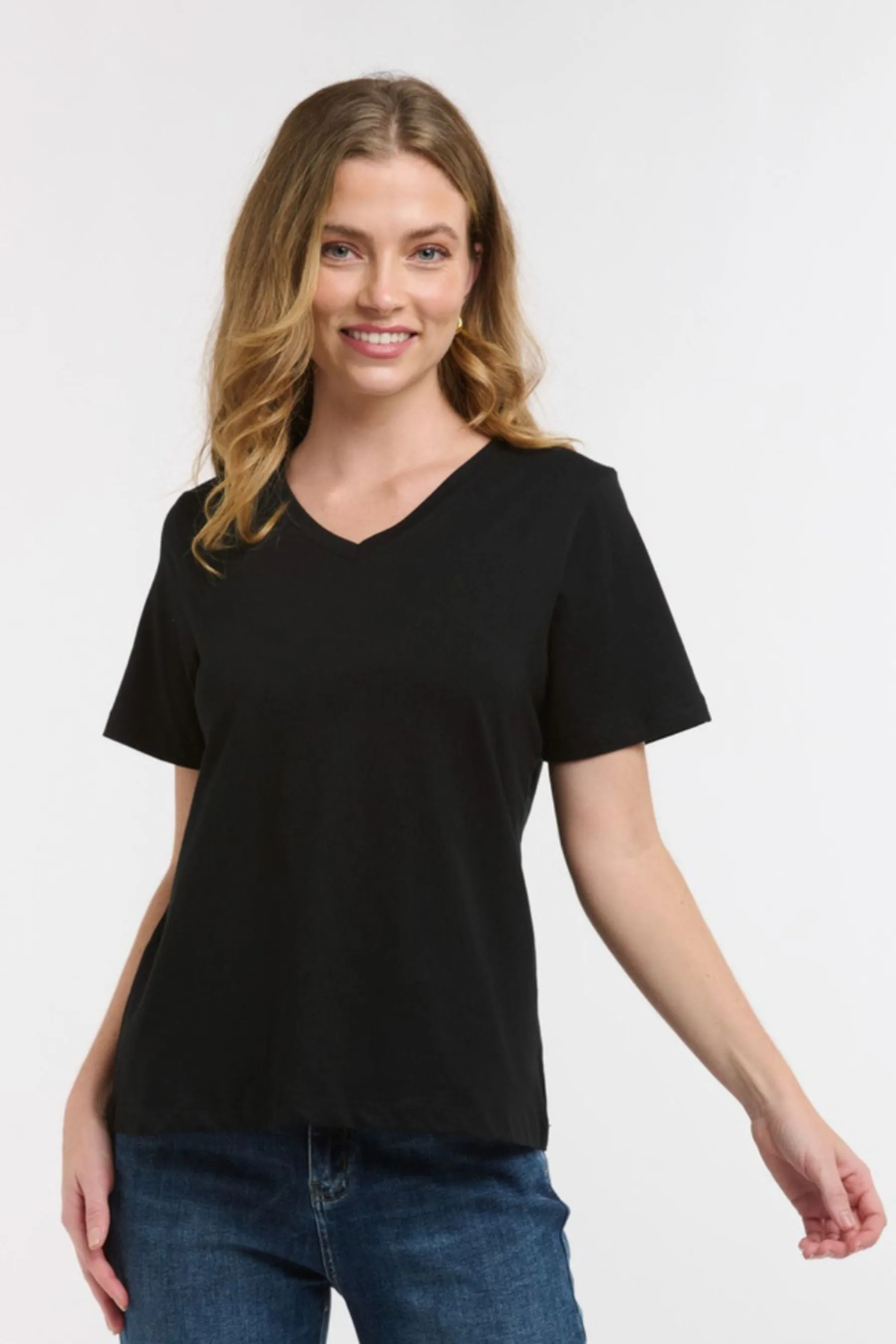 V Neck Tee | Black