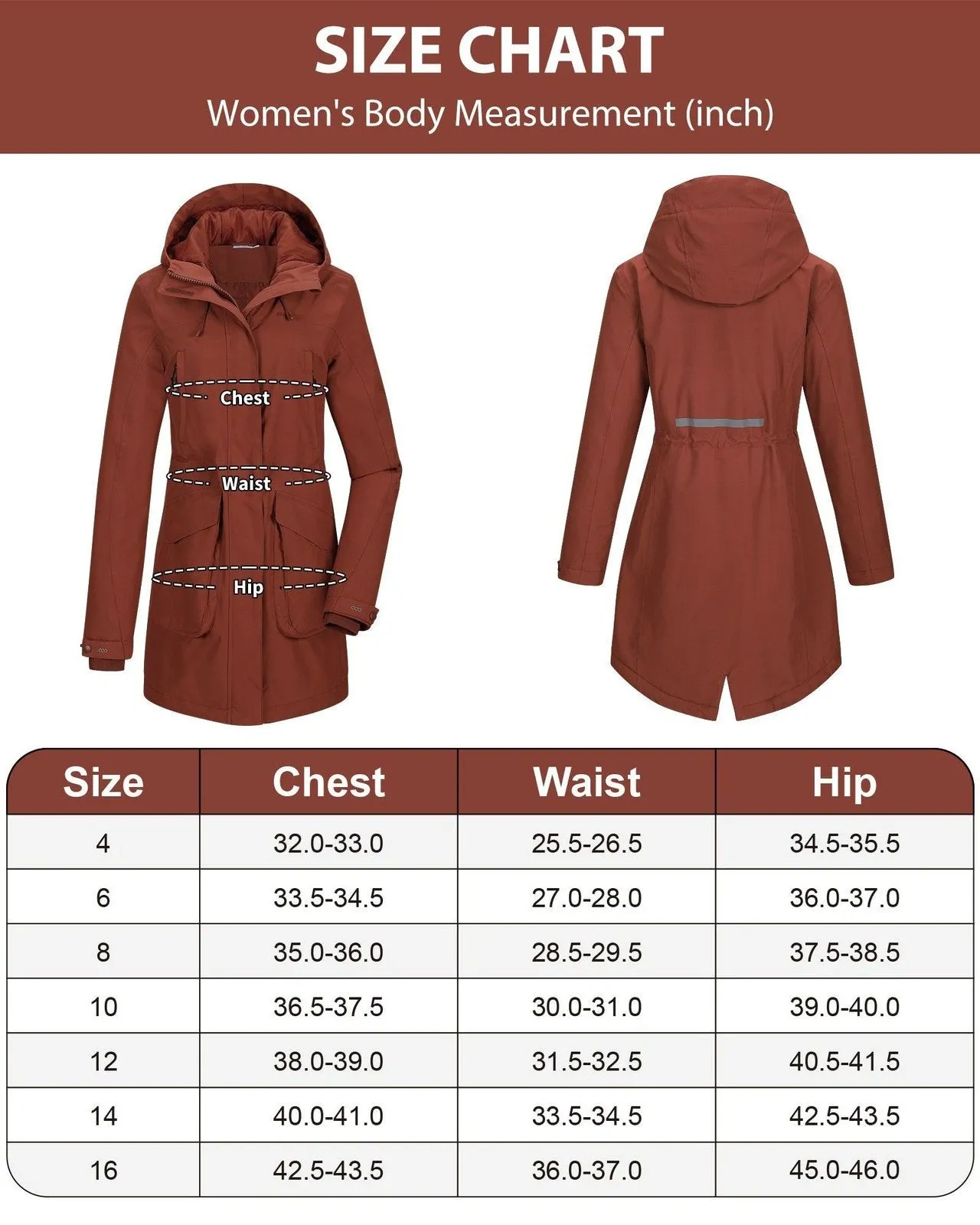 Women's Parka Coat With Hood, Long Insulated Military Jacket Thermal Thickened Windproof Winter Coat