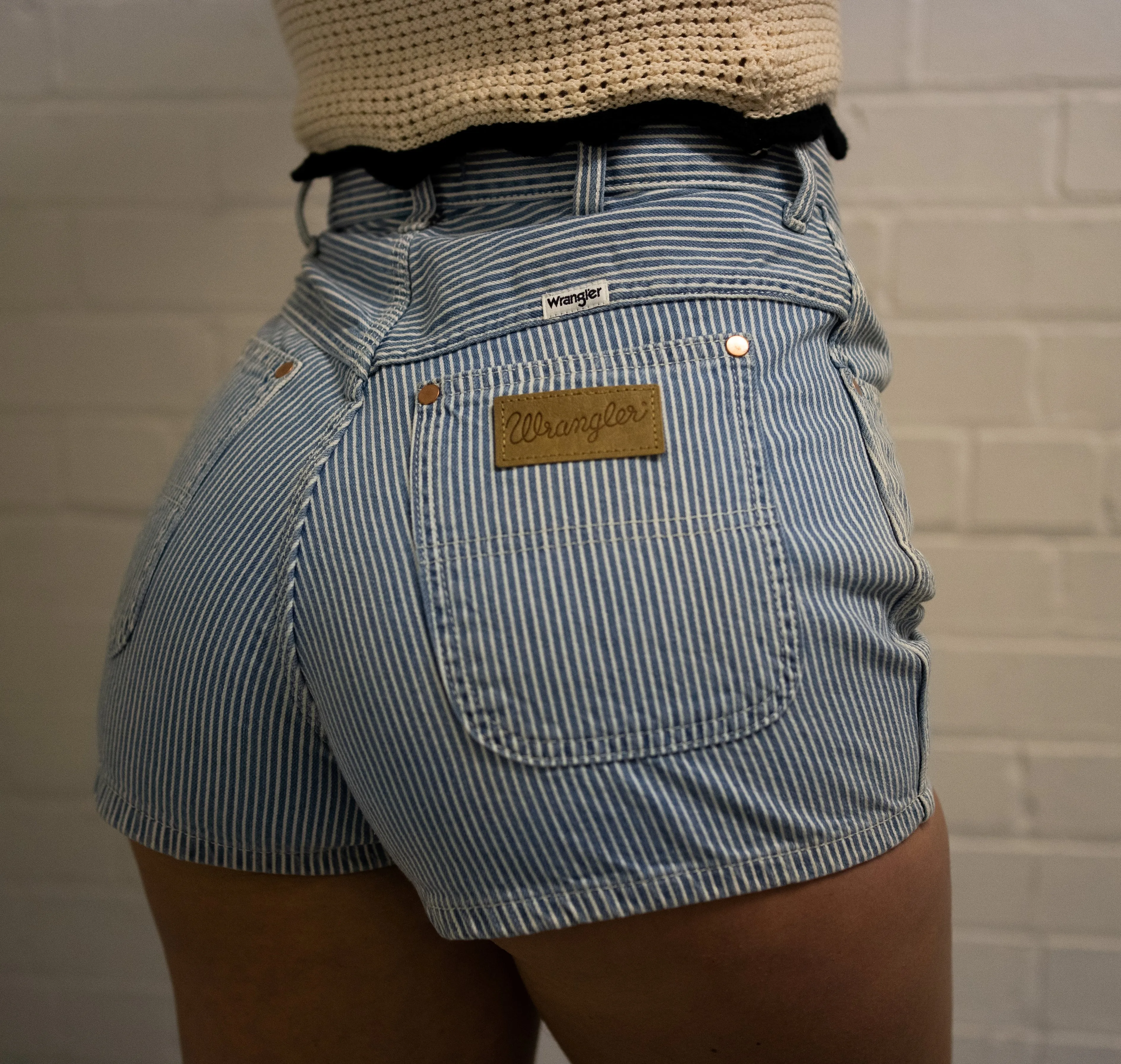 Wrangler Vintage Pinstripe Carpenter Shorts